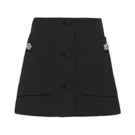 Embellished Straight Hem Mini Skirt