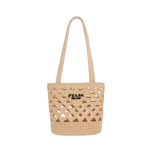 Woven Fabric Crochet Tote Bag
