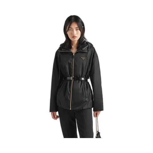 Re-Nylon Belted Hooded Jacket