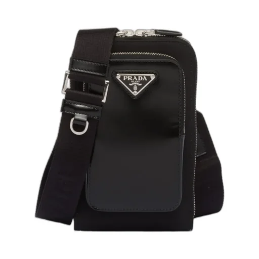 Re-Nylon And Brushed Leather Smartphone Case