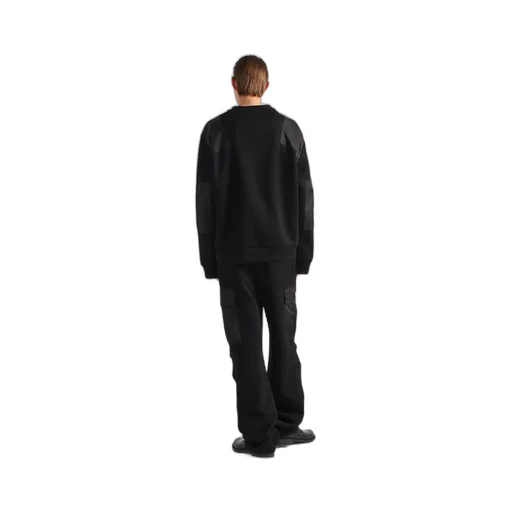 Cotton Fleece Pants With Re-Nylon Details