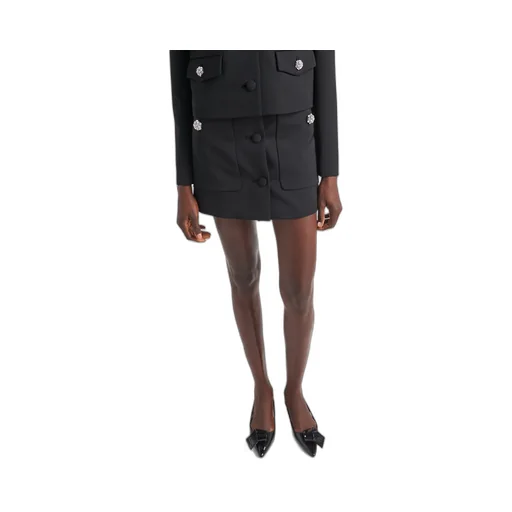 Embellished Straight Hem Mini Skirt