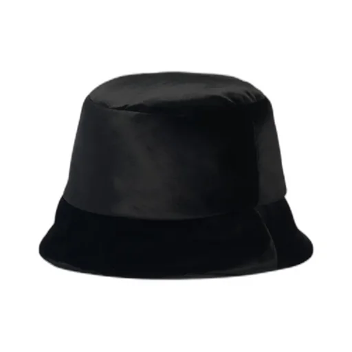Triangle-Logo Velvet Bucket Hat