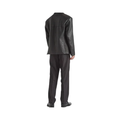 Single-Breasted Leather Jacket