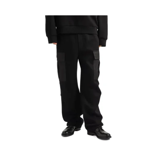 Cotton Fleece Pants With Re-Nylon Details