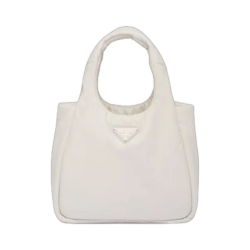 Logo Plaque Top Handle Tote Bag