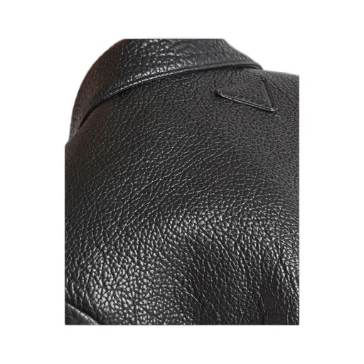 Single-Breasted Leather Jacket