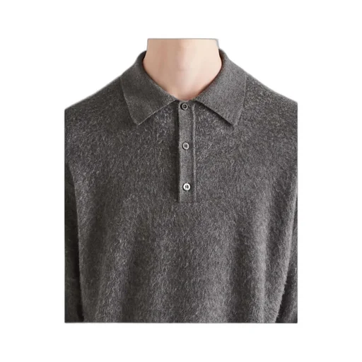 Cashmere And Silk Polo Sweater