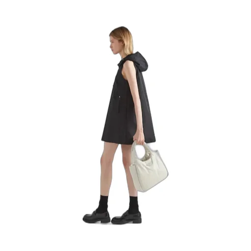 Logo Plaque Top Handle Tote Bag