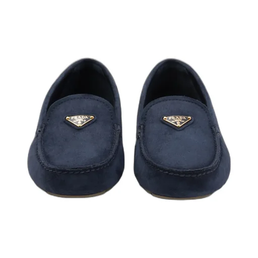 Triangle-Logo Slip-On Driving Loafers