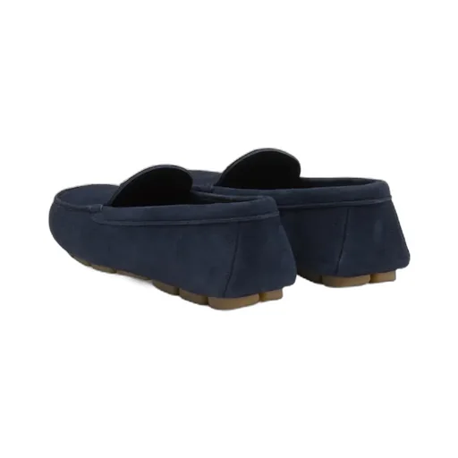 Triangle-Logo Slip-On Driving Loafers