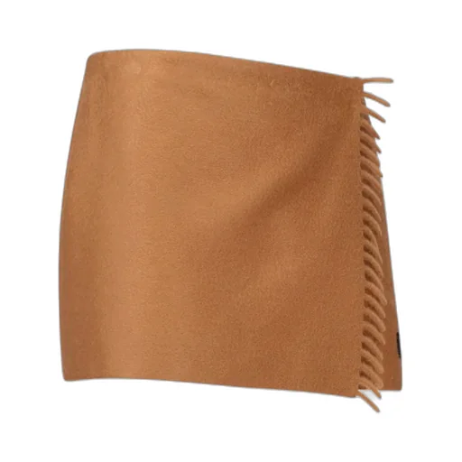 Logo-Patch Fringed Mini Skirt