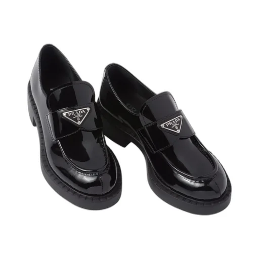 Triangle Logo Slip-On Loafers