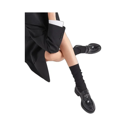 Triangle Logo Slip-On Loafers