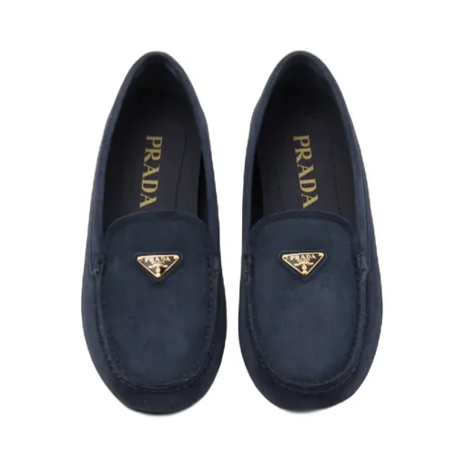 Triangle-Logo Slip-On Driving Loafers