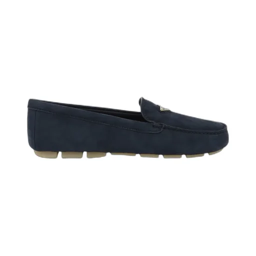 Triangle-Logo Slip-On Driving Loafers