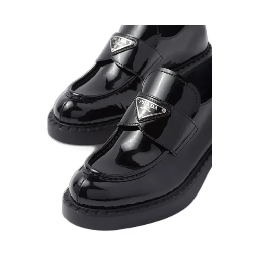 Triangle Logo Slip-On Loafers