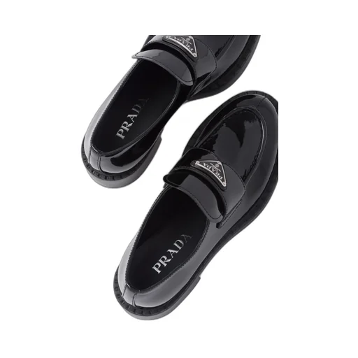 Triangle Logo Slip-On Loafers