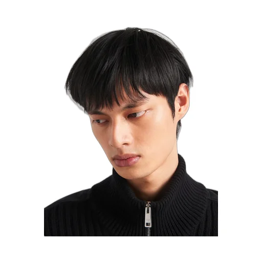Wool And Cashmere Cardigan With Re-Nylon Details