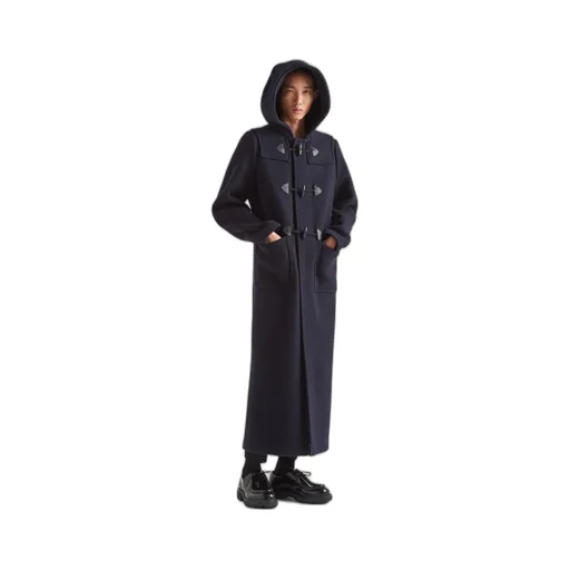 Double-Breasted Hooded Duffle Coat
