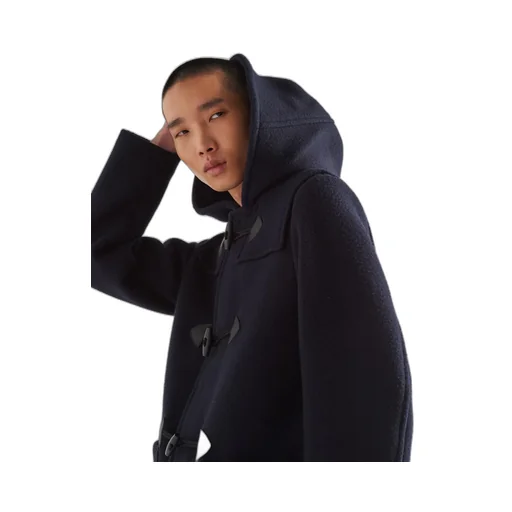 Double-Breasted Hooded Duffle Coat
