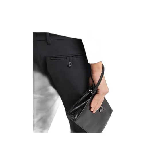 Mid-Rise Cropped Tailored Trousers
