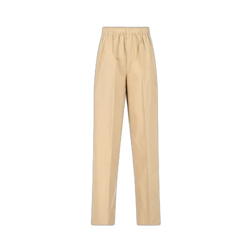 Triangle-Logo Plaque Wide-Leg Pants