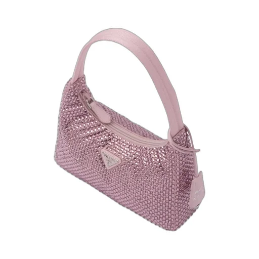 Re-Edition Mini Satin Bag With Crystals