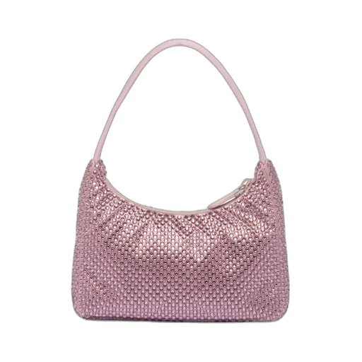 Re-Edition Mini Satin Bag With Crystals
