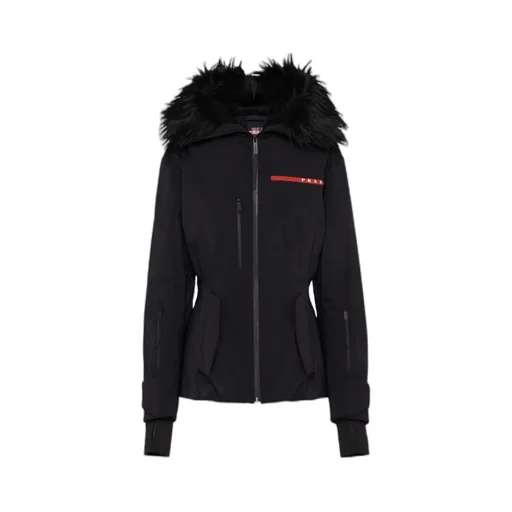 Logo-Patch Zipped Hooded Jacket