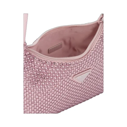 Re-Edition Mini Satin Bag With Crystals