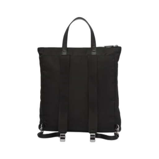 Re-Nylon Logo Plaque Backpack