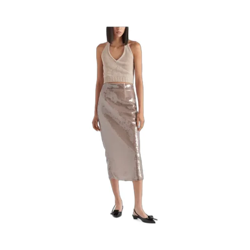 Logo-Plaque High-Waist Skirt