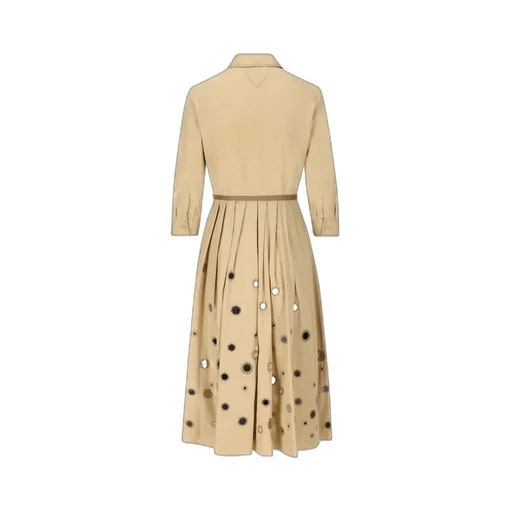 Long-Sleeved Belted Dress