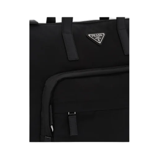 Re-Nylon Logo Plaque Backpack