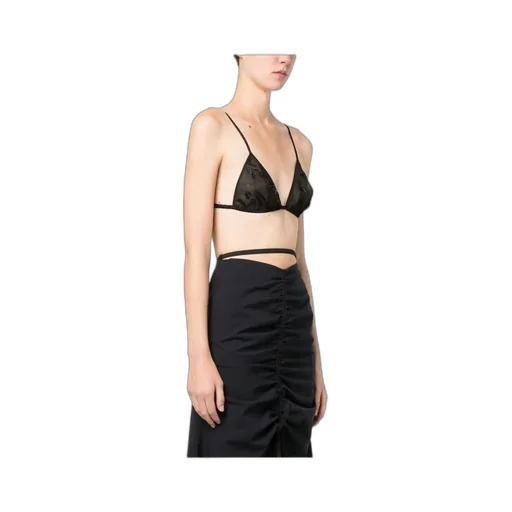 Embroidered-Detail Sheer Silk Bralette