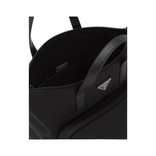 Re-Nylon Logo Plaque Backpack