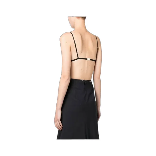 Embroidered-Detail Sheer Silk Bralette