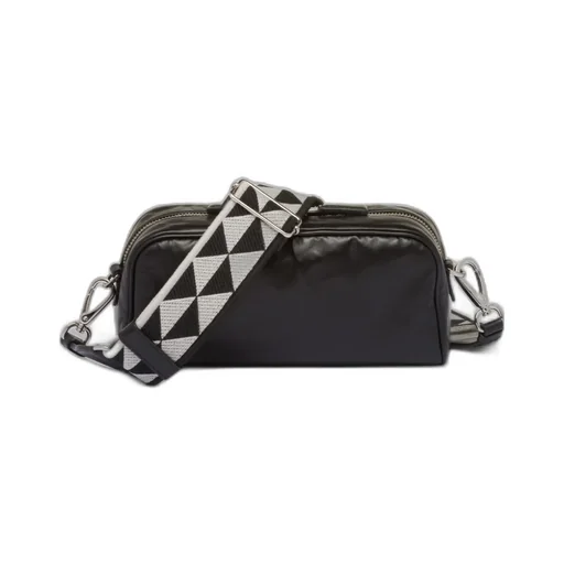 Logo Plaque Zipped Shoulder Bag