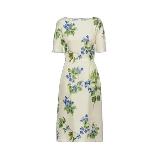 Floral Printed Short-Sleeved Dress