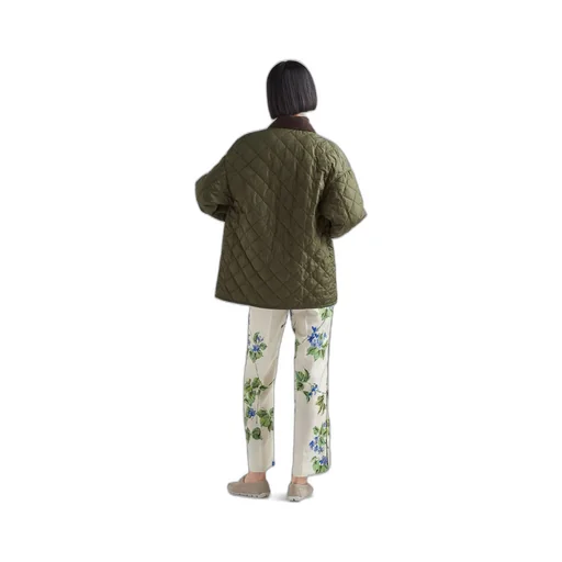 Straight-Leg Floral Printed Trousers