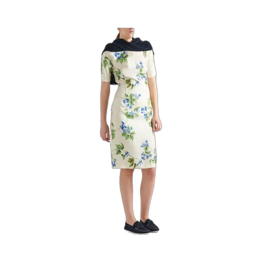 Floral Printed Short-Sleeved Dress