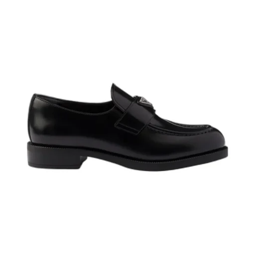 Triangle-Logo Slip-On Loafers