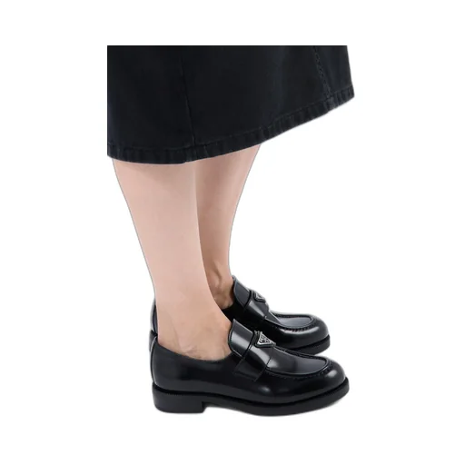 Triangle-Logo Slip-On Loafers