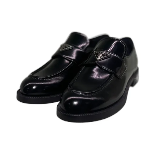 Triangle-Logo Slip-On Loafers