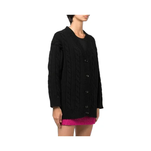 Cable-Knit Button Up Cardigan