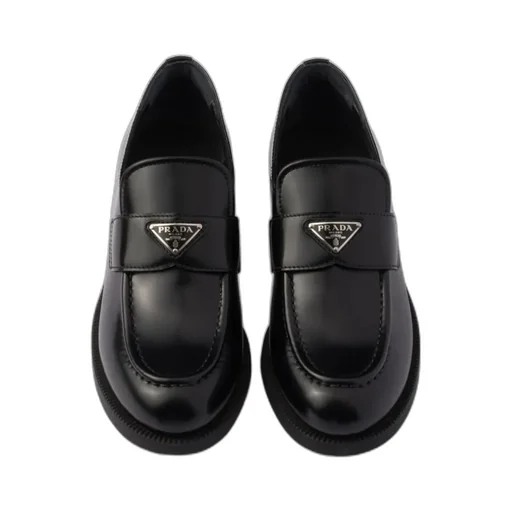 Triangle-Logo Slip-On Loafers