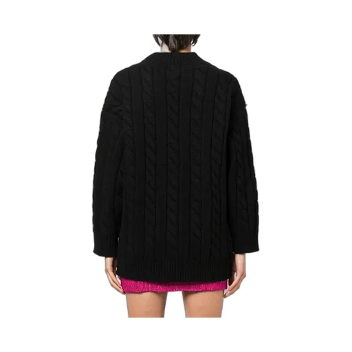 Cable-Knit Button Up Cardigan