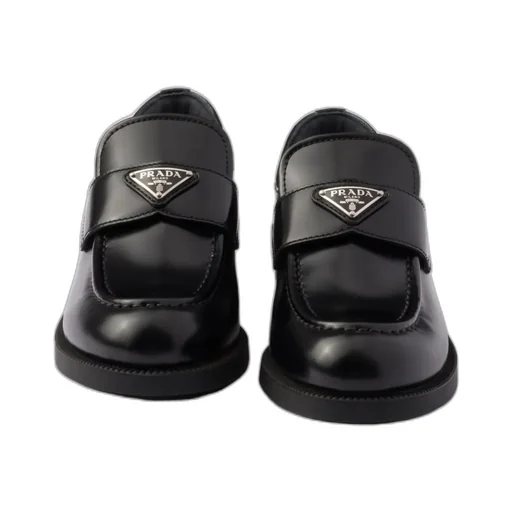 Triangle-Logo Slip-On Loafers