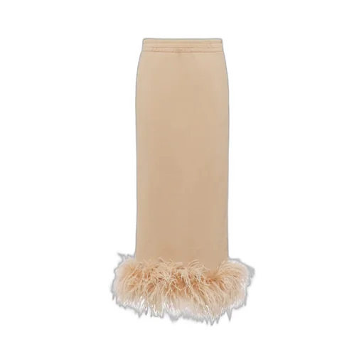 Elasticated Waistband Slit-Detailed Skirt